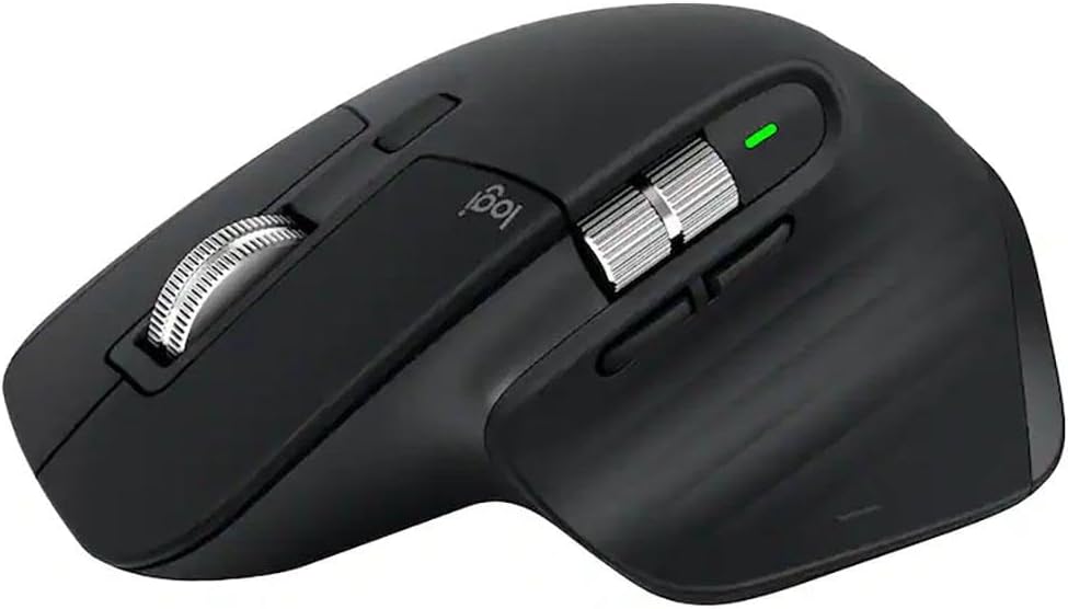 Logitech MX Master 3S Wireless Performance Mouse – Ergonomic Bluetooth Mouse with 8K DPI, Black