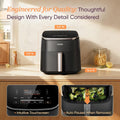 Cosori TurboBlaze 9-in-1 Air Fryer 6 Qt – PFAS-Free Ceramic Nonstick Air Fryer, Dark Gray